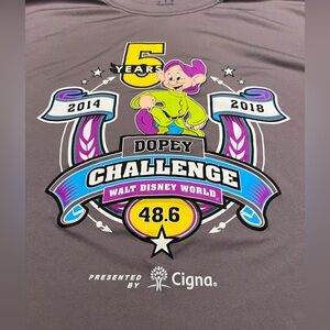 runDisney Marathon Weekend 2018 Dopey Race Shirt - Mens Large